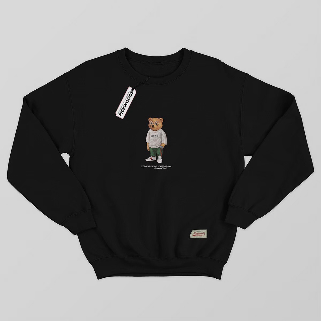 CREWNECK SWEATER BLACK &amp; CREAM Sweater Crewneck Basic Sweater Hoodie Oversize Pria Sweeter Hoodie laki laki dan wanita