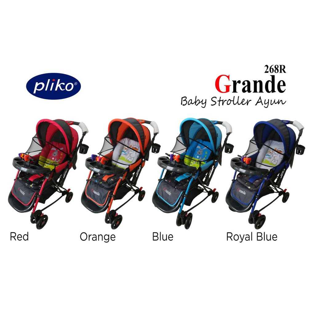 Stroller Pliko 268 Grande bisa ayun rocking 2in1 Makassar kereta dorong bayi