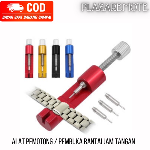 PEMOTONG DAN PEMBUKA rantai jam tangan besi untuk servise bahan logam PIN REMOVER KIT( biru gold hitam merah)