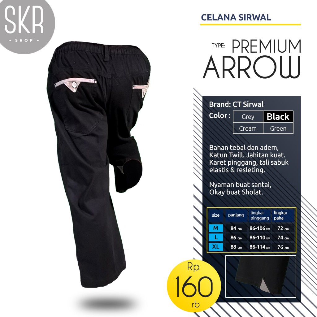 Celana Sirwal CT Original - Black