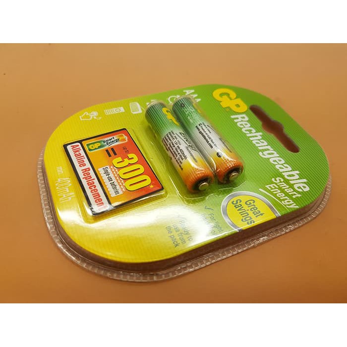 Baterai Gp Aaa 400Mah / Battery Gp Rechargeable 400 Mah