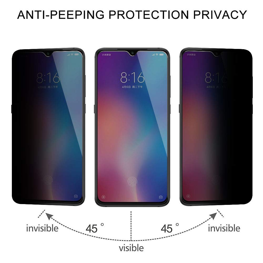 TEMPERED GLASS SPY PRIVACY HITAM ANTI INTIP XIAOMI 7, 8, 8PRO, 9 PREMIUM QUALITY  [QTOP]