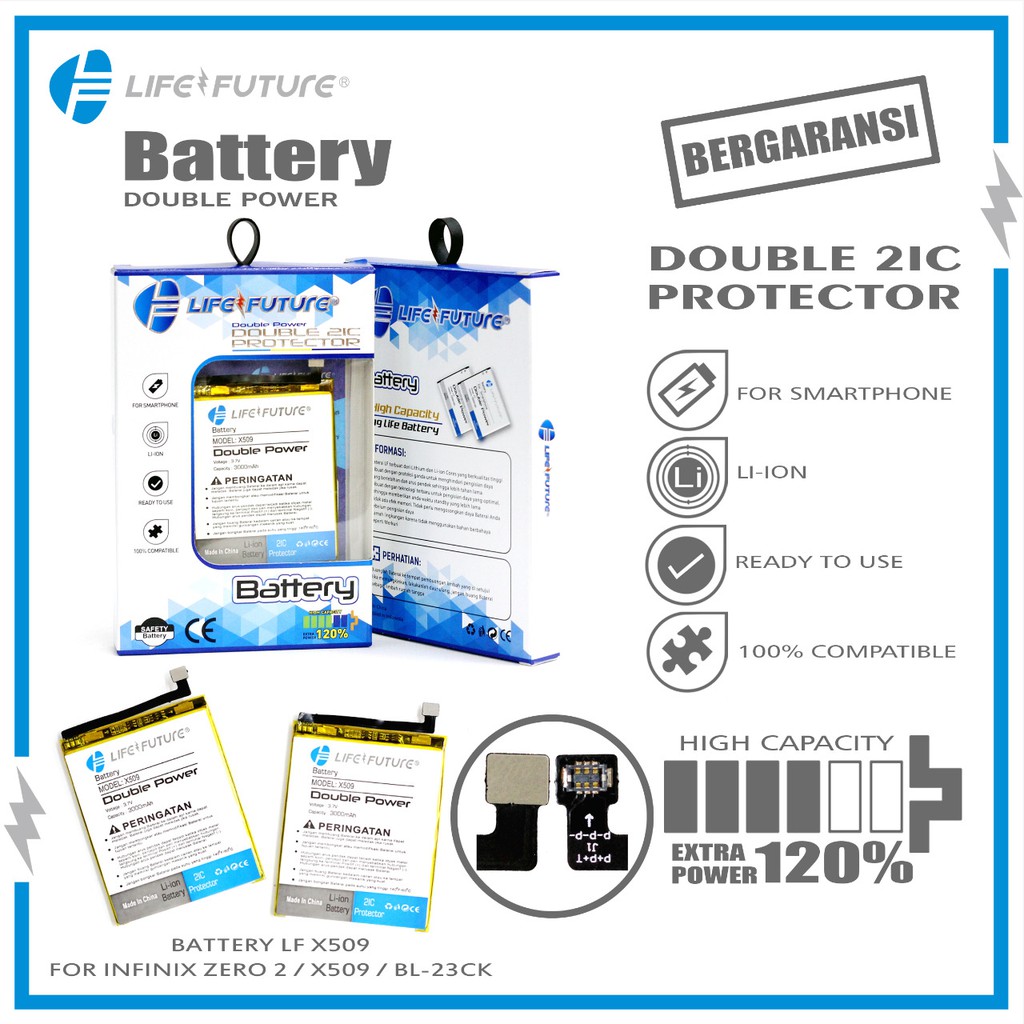 BATERAI INFINIX ZERO 2 / X509 / BL-23CX DOUBLE POWER LIFE FUTURE