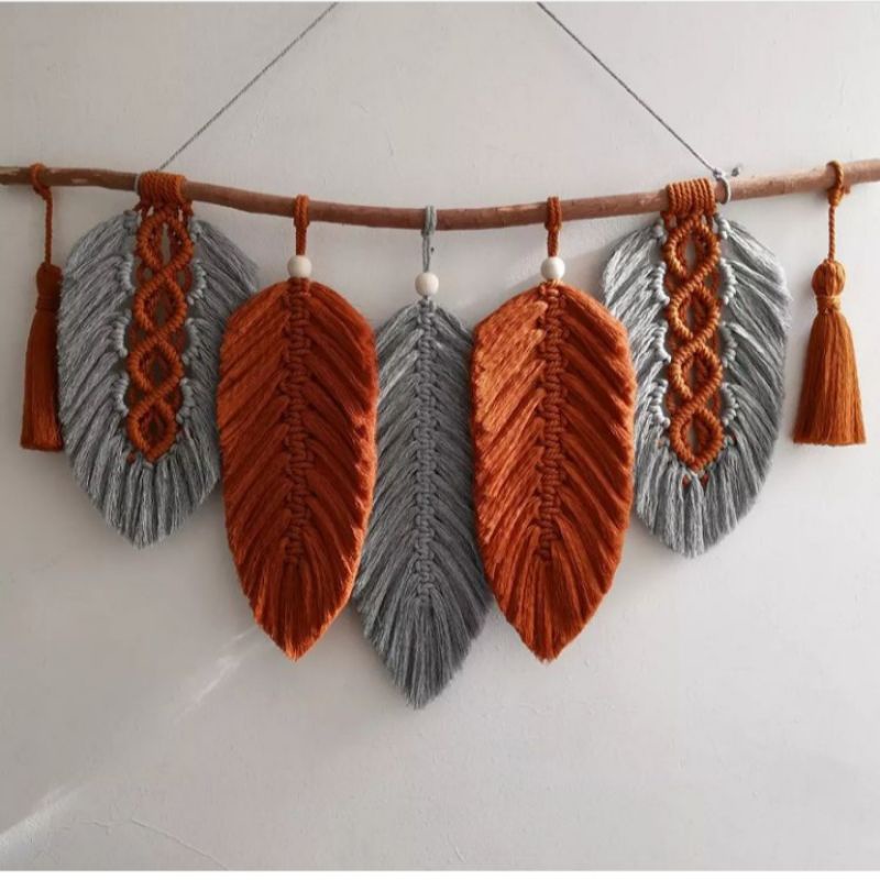 Macrame Wall Hanging Daun medium home decor