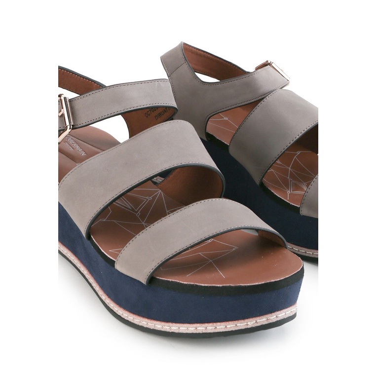 SANDAL WEDGES KULIT OBERMAIN WANITA ORIGINAL SLINGBACK ABU-ABU OW21