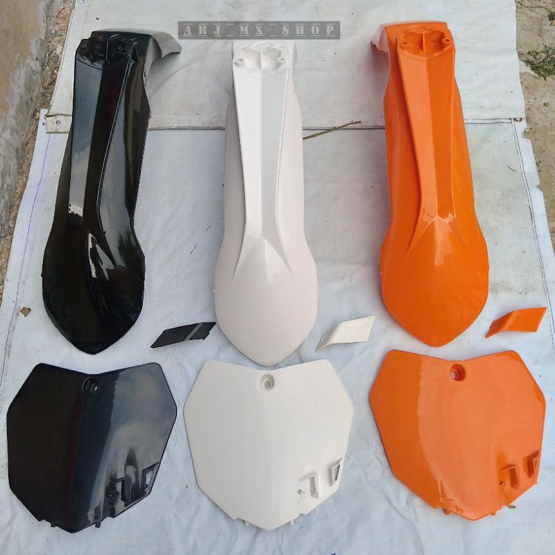Spakbor Depan KTM 250 Dan Papan Nomor KTM 250 Sixday Spakbor Slebor KTM 250 Cover Papan Nomer KTM 25