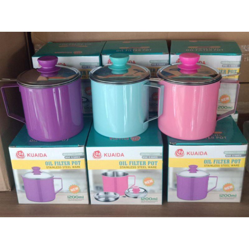 [DZS] OILPOT WARNA 1.3L PENYARING SARINGAN WADAH TEMPAT MINYAK OIL POT 1.3 LITER 1300L 1300