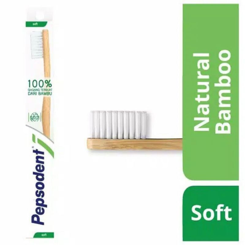 Pepsodent Sikat Gigi Natural Bamboo Tooth Brush Bambu Pepsoden