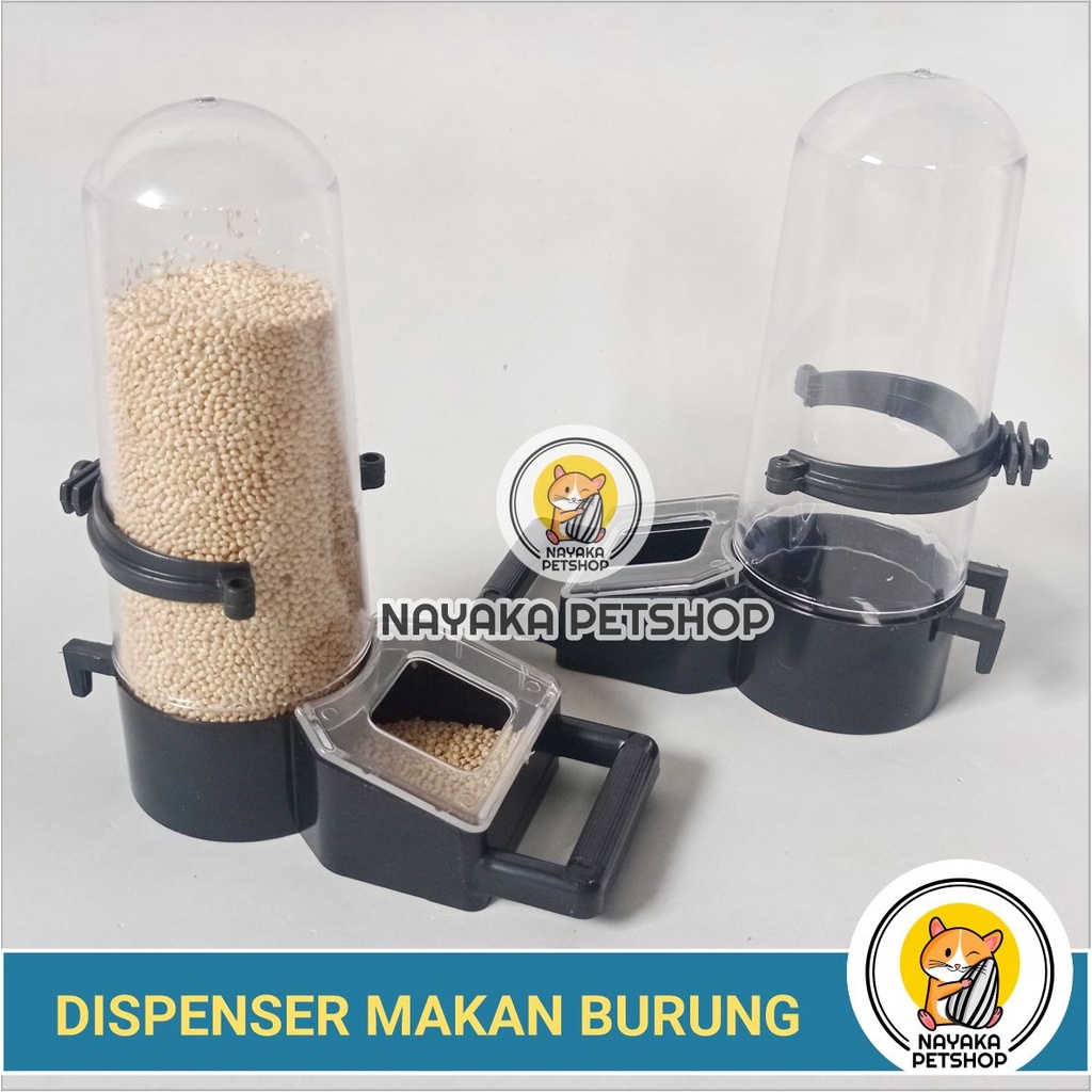 Cepuk Dispenser Tabung Tempat Pakan Burung Wadah Minum Kenari Love Bird Parkit