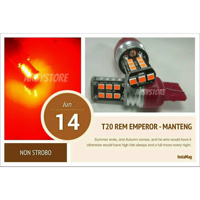 Lampu Rem T20 4 kawat LED Emperor Extrime Bright Mobil