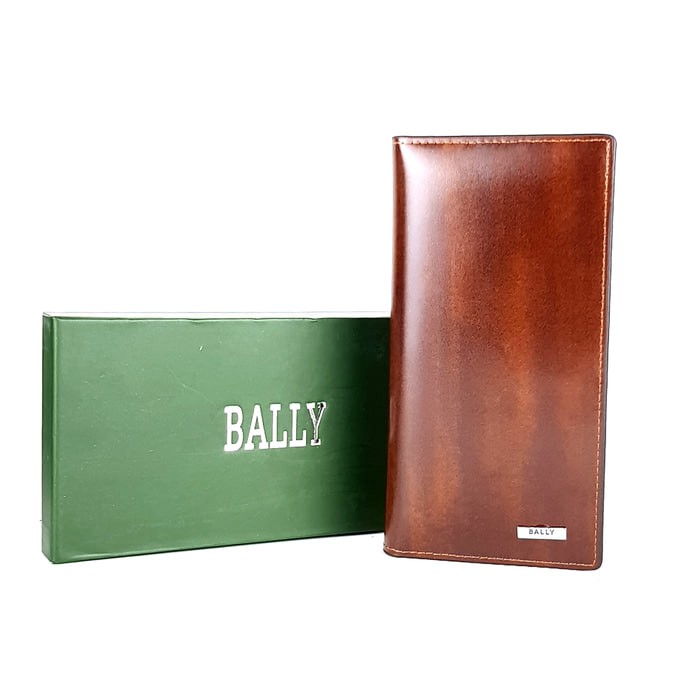 Dompet panjang pria kulit asli murah - BALLY RRO-3 COFFEE