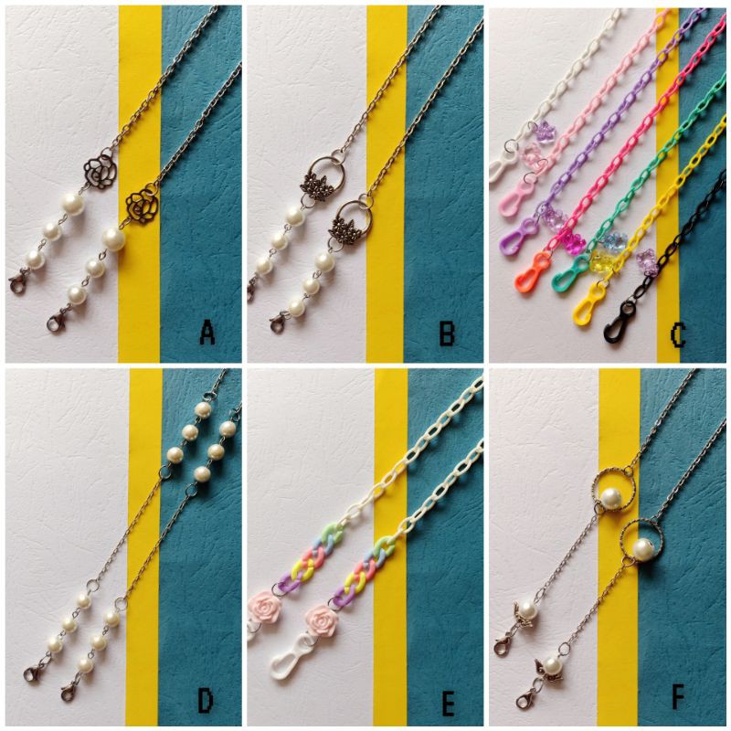 Kalung Strap Tali Masker Besar Kecil Plastik Rantai