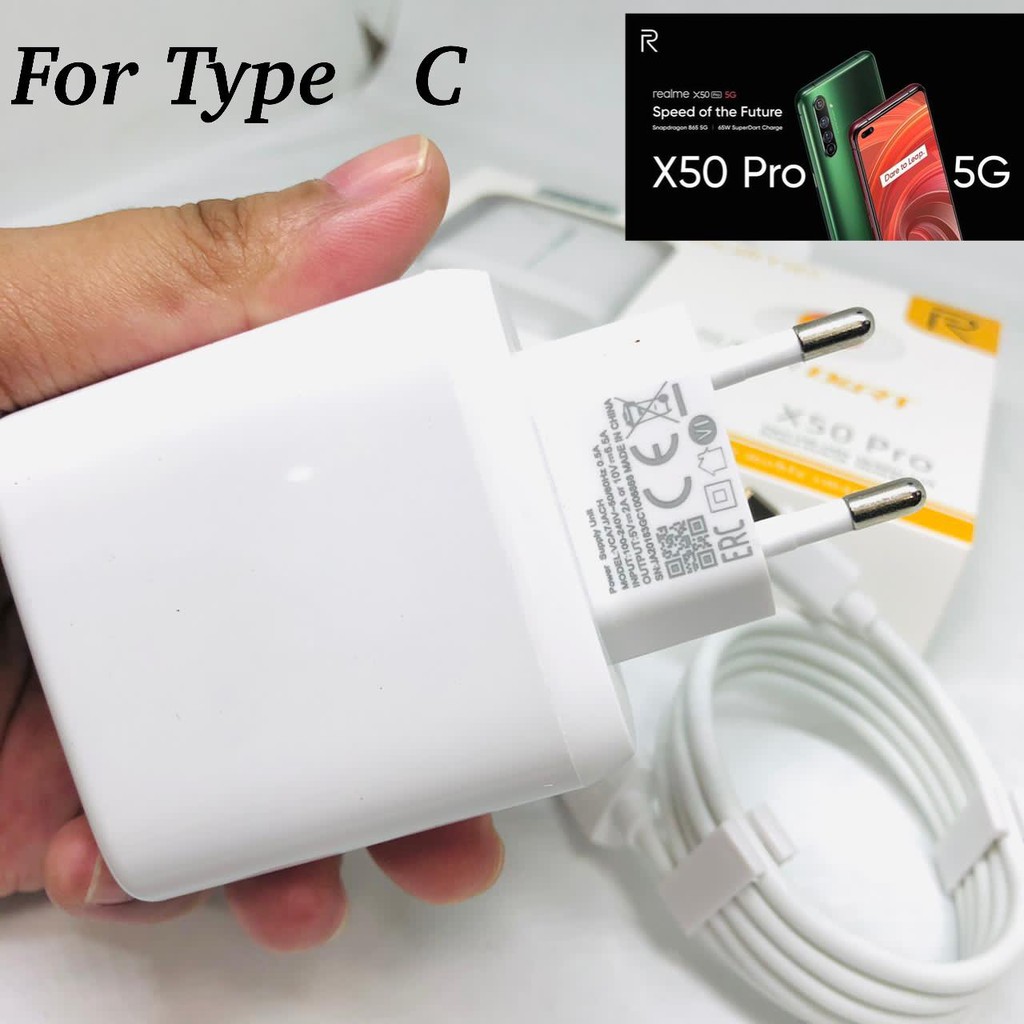 Travel Charger Super dart Vooc Realme X50 Pro Fast Charging Original for Micro USB &amp; type-c