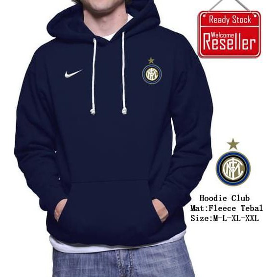 Jaket Hoodie Bola Klub Inter Milan
