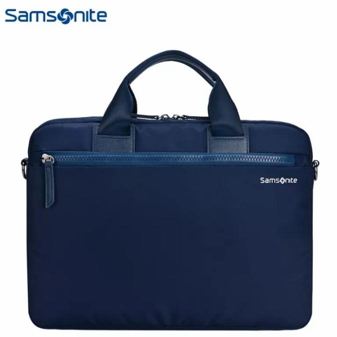 Samsonite Tas Bahu Tas Laptop Tas Tablet 13,3 - 14 inch Leather Gesper