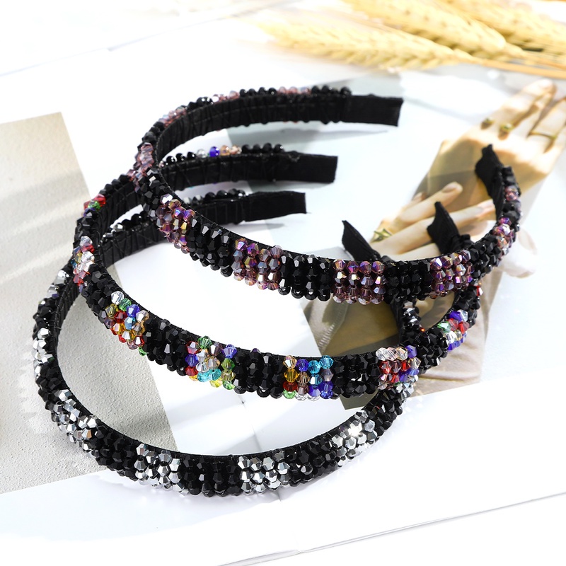 Korean Crystal Rhinestone Headband for Women Fashion Temperament Hairband Girls Hair Accessories