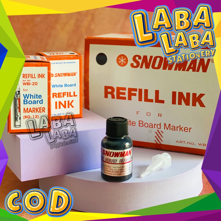

LabalabaStationery Refill Isi Ulang Tinta Spidol Whiteboard Snowman WBI-20