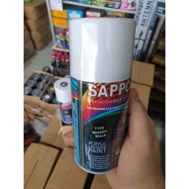 SAPPORO 7139 METALLIC BLACK, CAT SEMPROT SEPEDA,BODY,VELG MOTOR,GUNDAM,HOTWHELL,DIE CAST