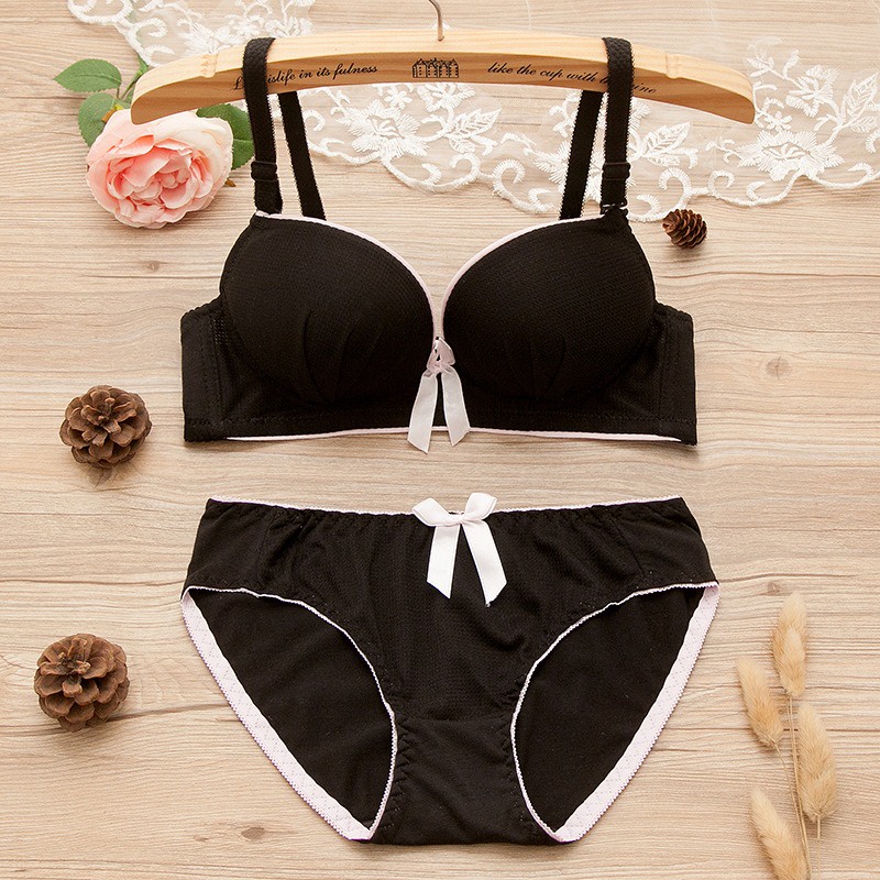 PROMO TERMURAH SET Bra / BH  + celana dalam cewek import korea KR018 pita (2in1)