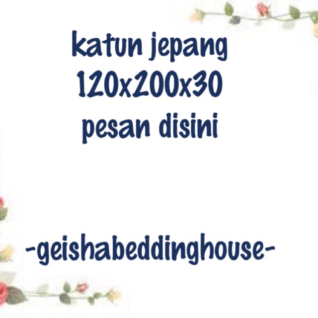 Sprei katun jepang ukuran 120x200x30