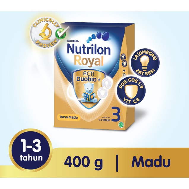 

Nutrilon Royal 3 Madu Susu Pertumbuhan Bubuk 400 gr