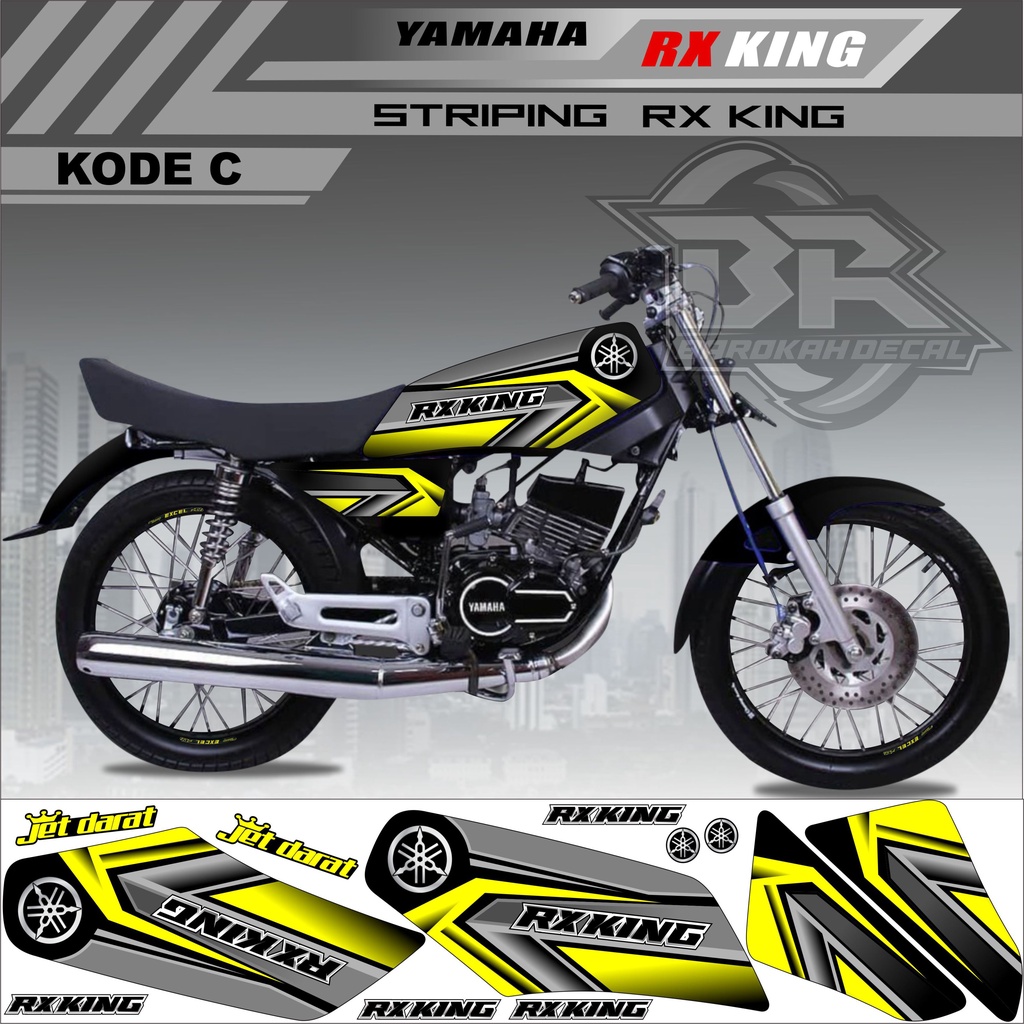 Sticker Rx King Variasi Stiker Lis Striping Rx King Kode c