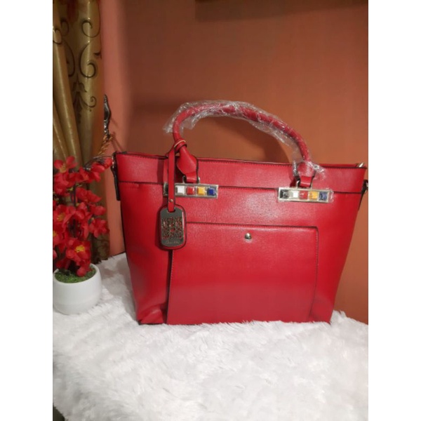 Tote bag red 3 ruang belleza