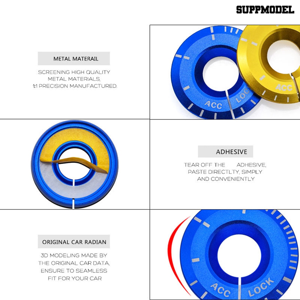 Suppmodel Ring Dekorasi Lubang Kunci Starter Mesin Mobil Untuk Golf / Jetta / Passat