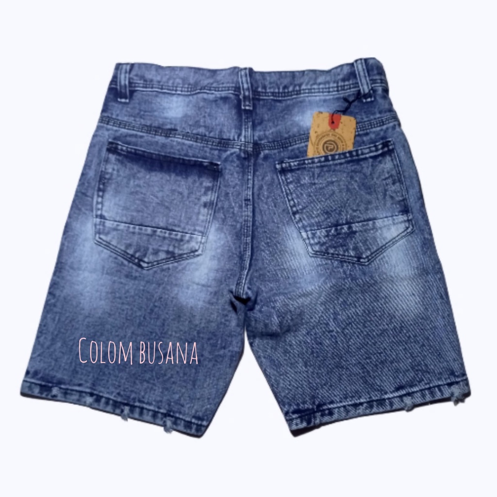 CELANA PENDEK JEANS SOBEK TALI KOLOR RAWIS/CELANA DISTRO PRIA RAWIS PREMIUM MURAH