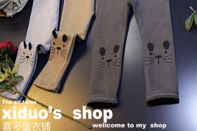 GA2551/2/3 MICE LEGGING anak perempuan import korea coklat abu grey stocking celana panjang lucu