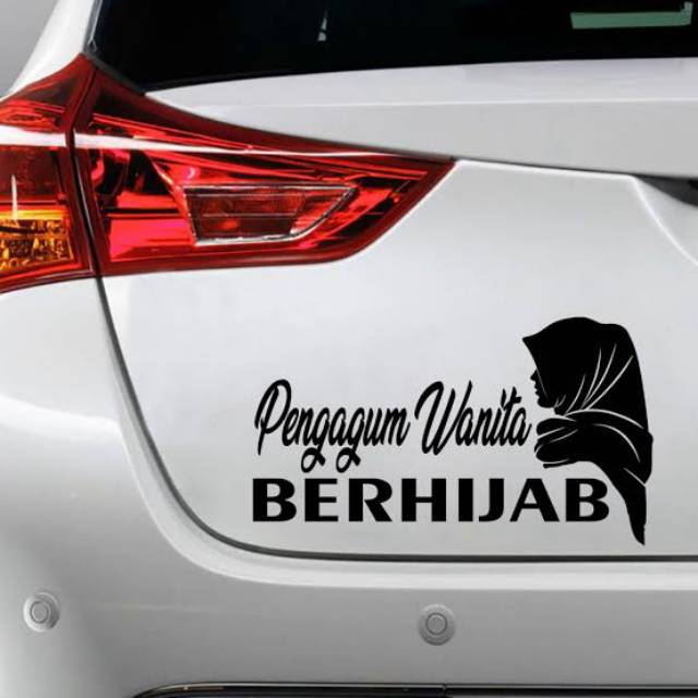 Promo Stiker mobil wanita berhijab wanita sholehah idaman laki laki wanita idaman muslimah hijab