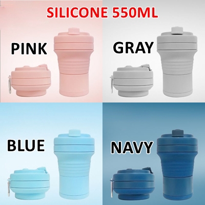 Gelas Lipat Tumbler Cup Silicone Multifungsi 350ML 355ML 550ML Untuk Travel