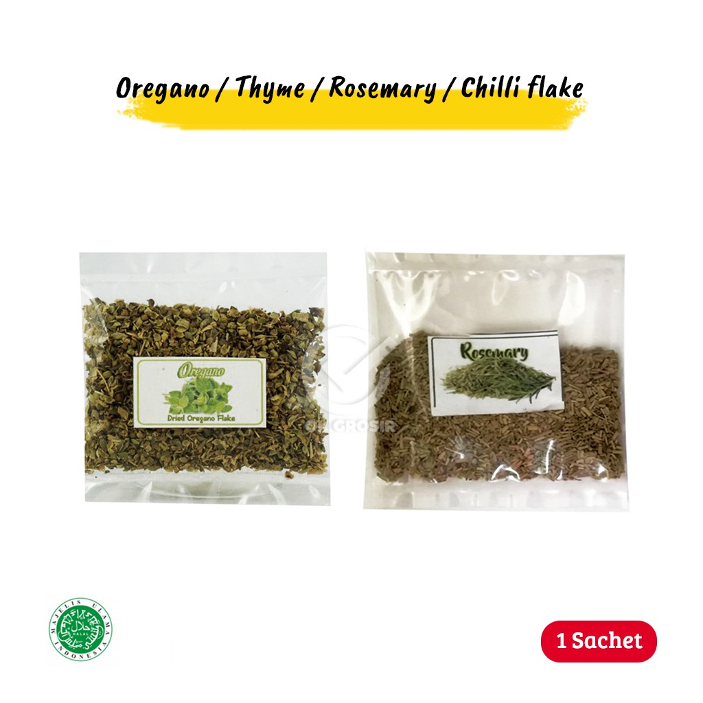 

Oregano / Thyme / Rosemary / Chilli Flake Tabur (Sachet) HALAL