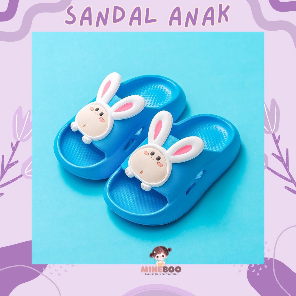 mineboo BUNNY GOONE Sandal Anak Perempuan Bahan Karet Model Lucu 2-5 Tahun