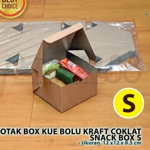 

➷ Dus Kotak Snack Box | KRAFT Coklat - S - ( 50 Pcs ) ☚