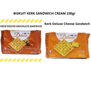 

Biskuit Kerk Deluxe Sandwich Cracker 230gr Malaysia - Biskuit Krim Cokelat - Biskuit Krim Keju