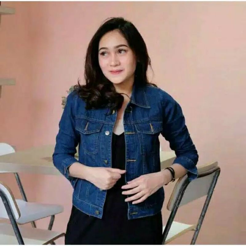 JAKET JEANS CROP WARNA // JAKET JEANS WANITA WARNA