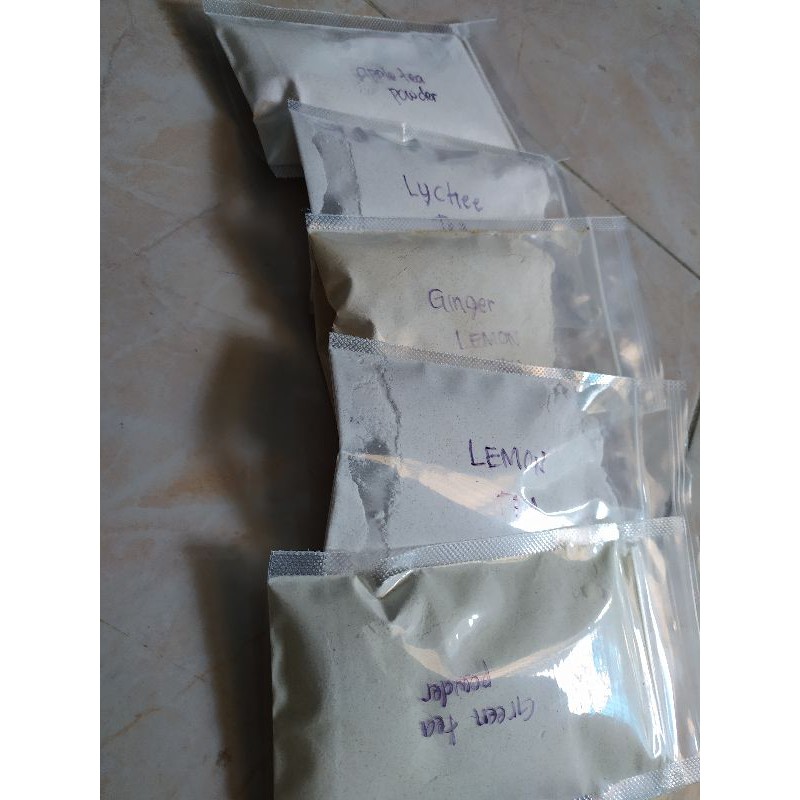 

Teh bubuk aneka rasa 100 gr ( Apple, Lychee,Green Tea, Lemon tea )