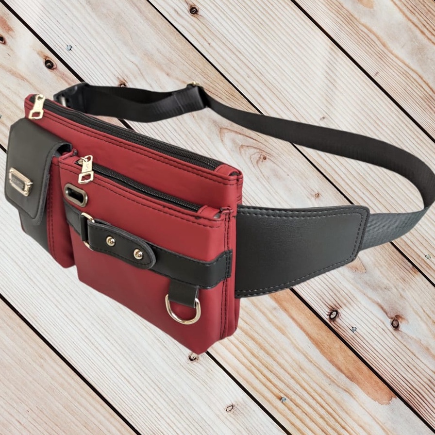 Tas Pria Waist Bag Waterproof Original Polo Amstar Premium Tas Pinggang &amp; Tas Selempang Bahu