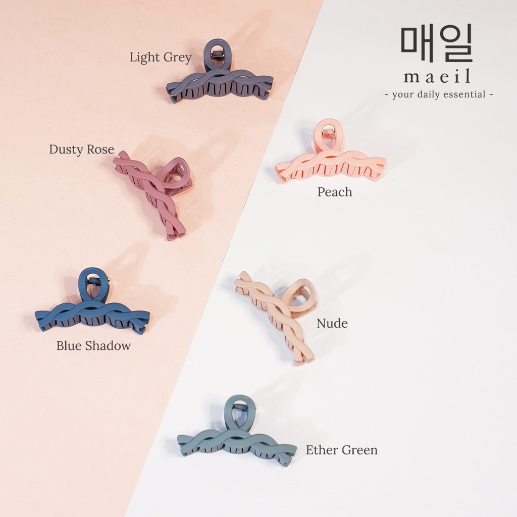매일 MAEIL - TWIST BRAID HAIR GRIPS PASTEL SERIES // TWIST KOREA // JEPIT RAMBUT KOREA // JEPIT RAMBUT