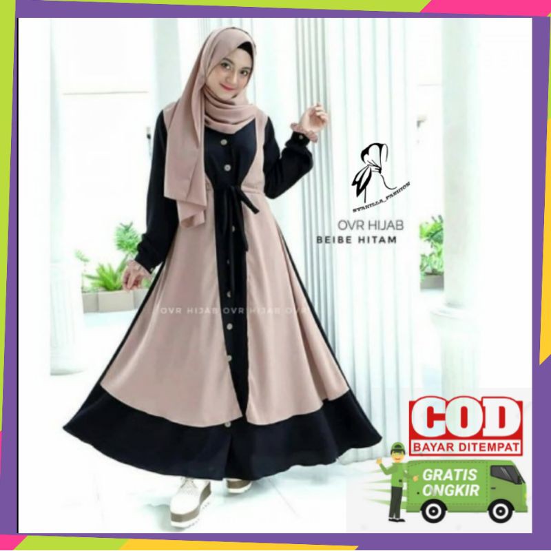 Baju Gamis Gamis Syari Dress Syari Wanita Terbaru 2021 Dress BEIBE SYARI