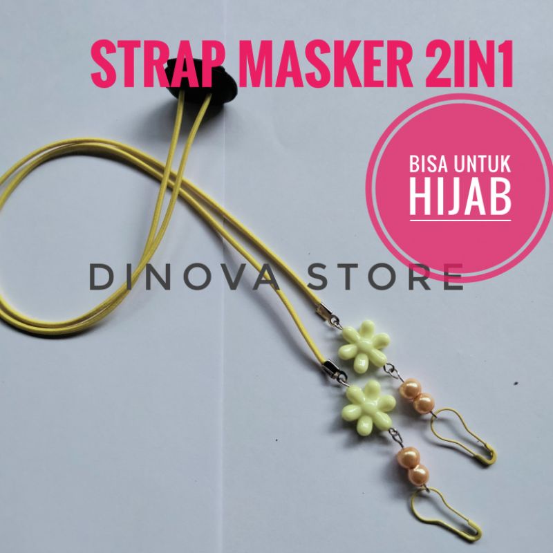 strap masker 2in1BUNGA BINTANG KECIL /konektor masker 2in1/kalung masker