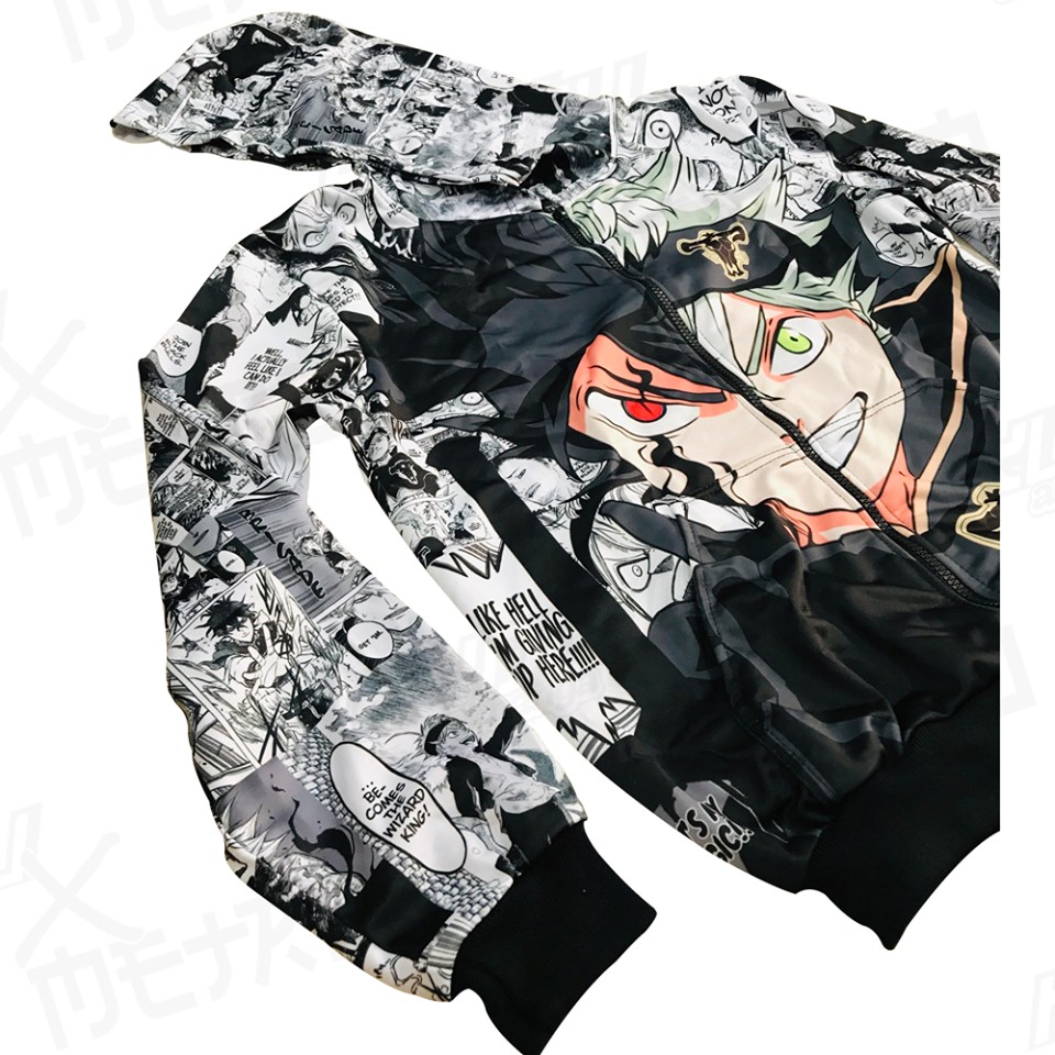 Jaket Asta Mada Mada Fullprint Black Clover