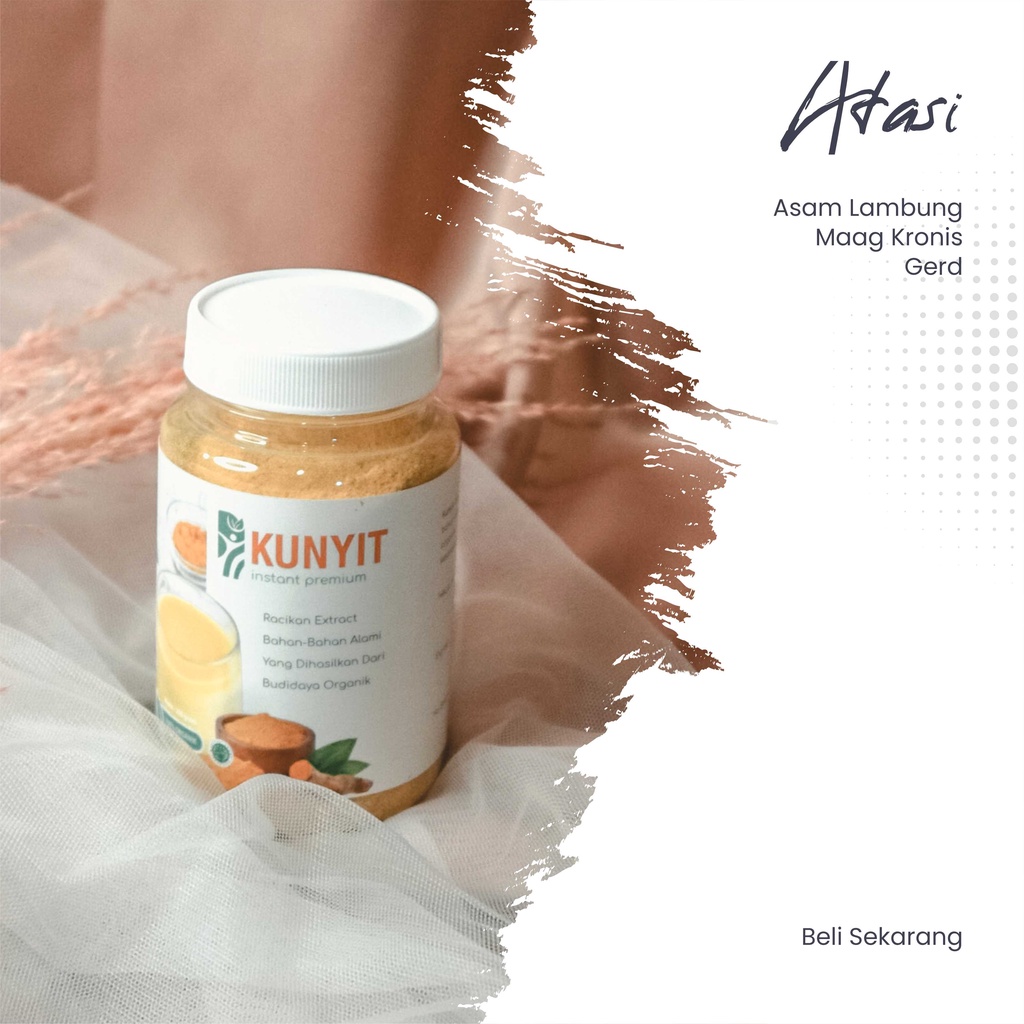 

Obat Maag Kronis, Asam Lambung, GERD dan Saluran Pencernaan Kunyit Instant Premium
