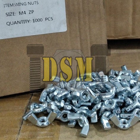 MUR KUPING M4 / MUR KUPU-KUPU 4 MM / WING NUT M4 PITCH 0,7