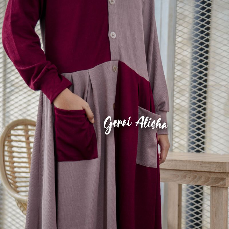 GAMIS WANITA SALUR Knit IMPORT // Dress Knit Salur Import // Dress All Size