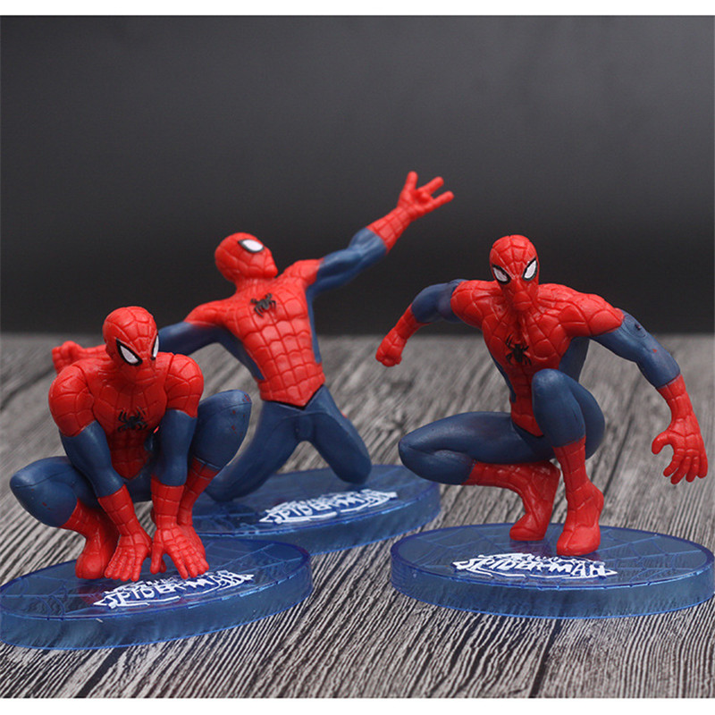 &lt;Available&gt; 7pcs/set Marvel The Avengers Spider Man Action Figures Spider Man Doll Model Toy Collectible Children Gifts