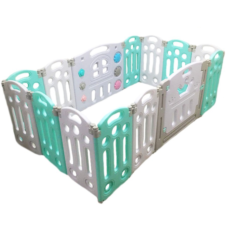 RB [COD] Pagar Bayi Bisa Dilipat Mudah Disimpan Bahan Plastik Pagar Bayi