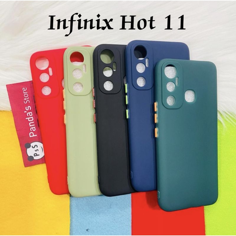 Case Infinix Hot 11 Babycase + Pelindung Kamera, Makaron Full Color (PsS)