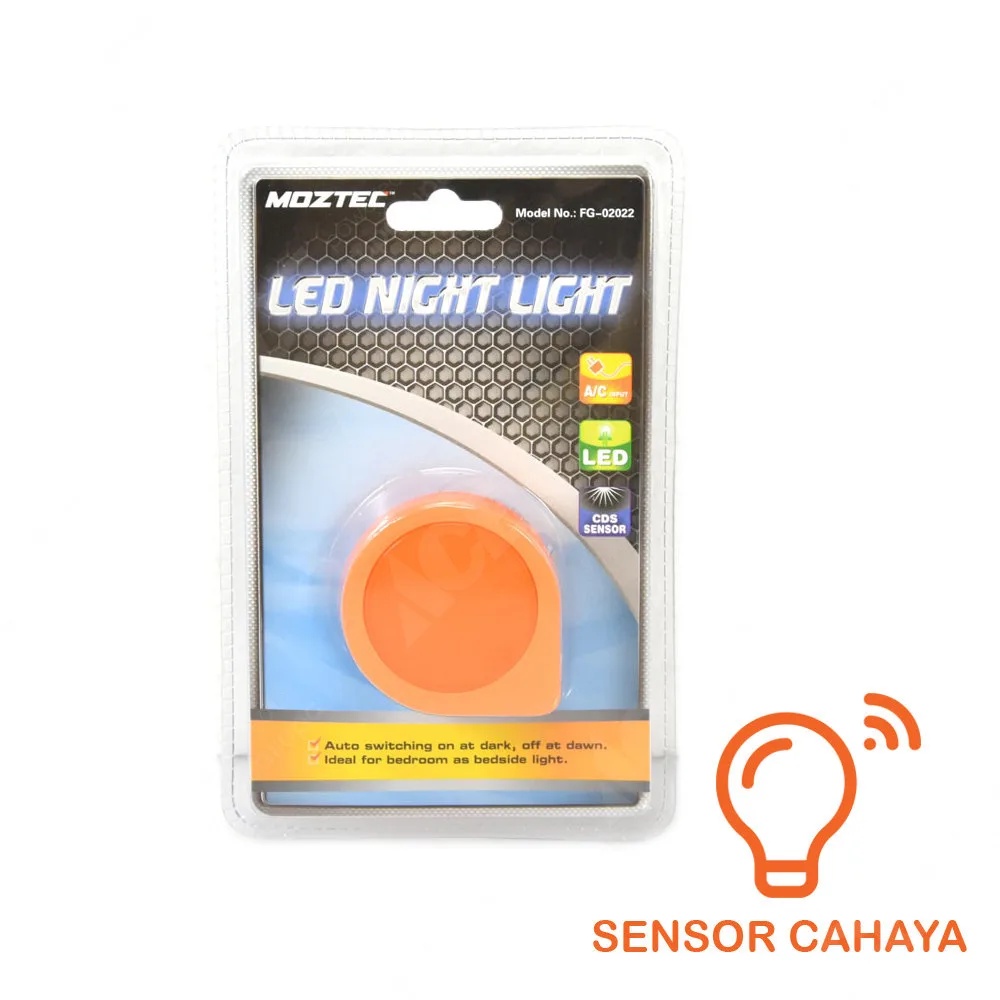 ACE Krisbow Lampu Tidur Led Sensor Cahaya - Orange